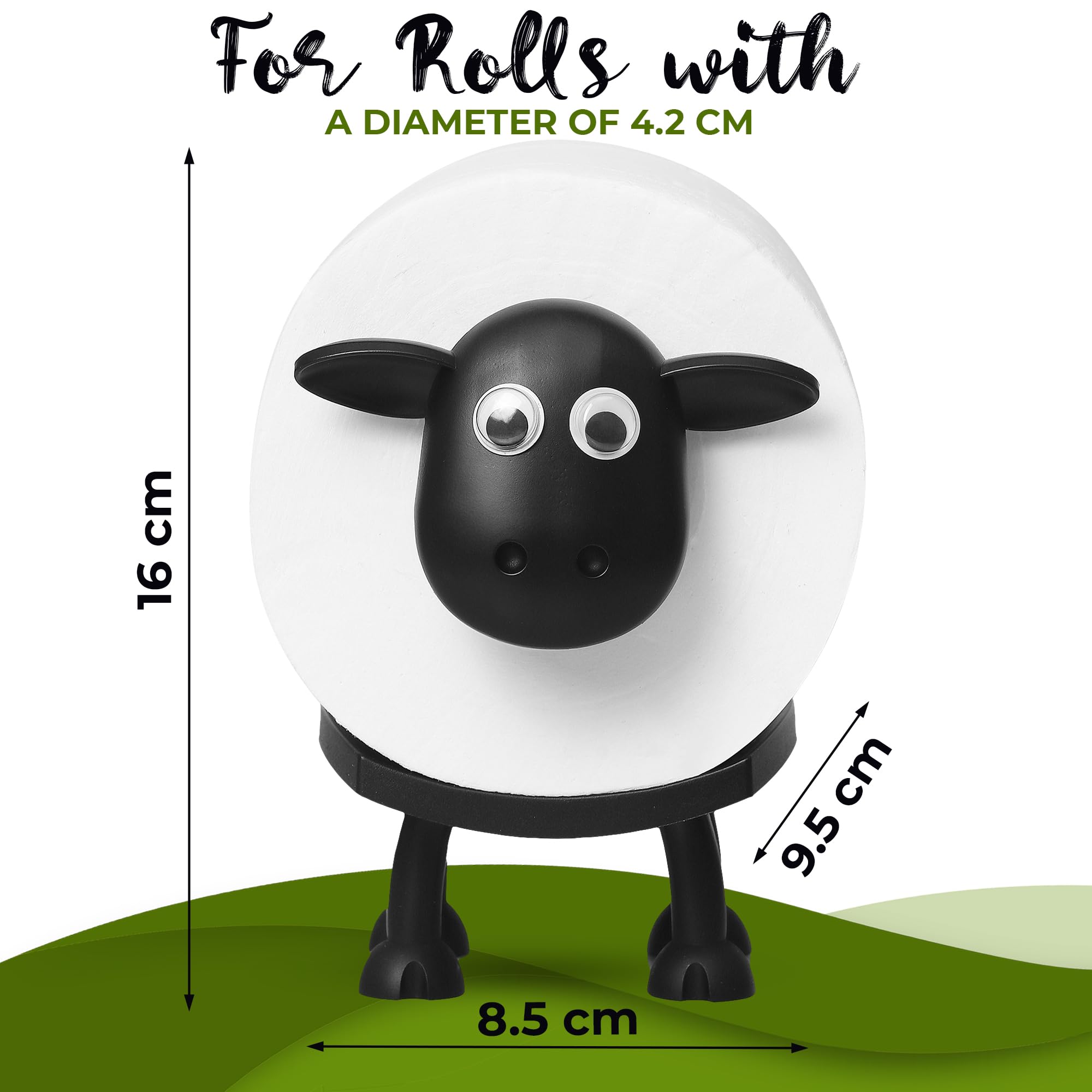 Funny Sheep Toilet Paper Holder Stand 3pcs