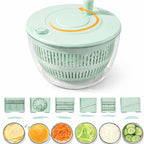 7PCS Salad Spinner Vegetable Washer & Chopper Set