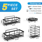 5 Pack Rustproof Stainless Steel Bath Organizers
