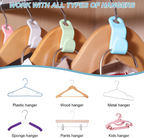 Space-Saving Clothes Hanger Connector Hooks
