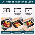Expandable Over Sink Drain Basket Dish Rack