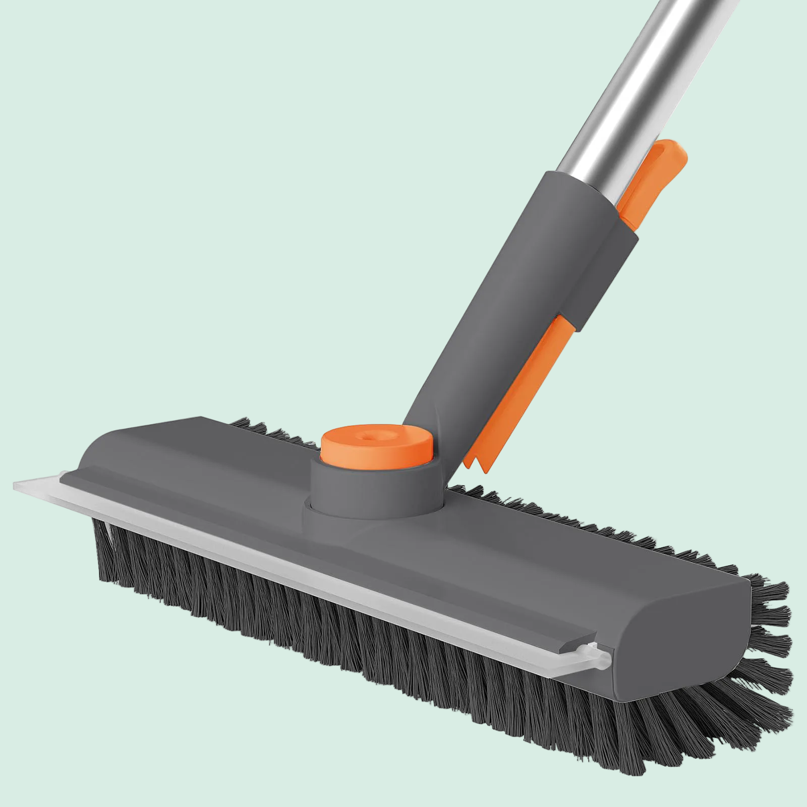 Floor Scrub Brush with Long Handle & Scraper