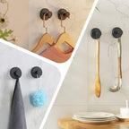 4PCS Suction Cup Shower Hooks Stainless Steel