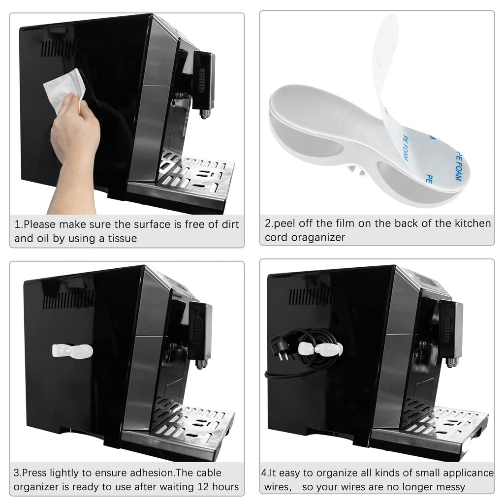 10PCS Kitchen Appliance Cord Organizer