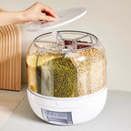 Rotating Rice Dispenser Food Storage Container
