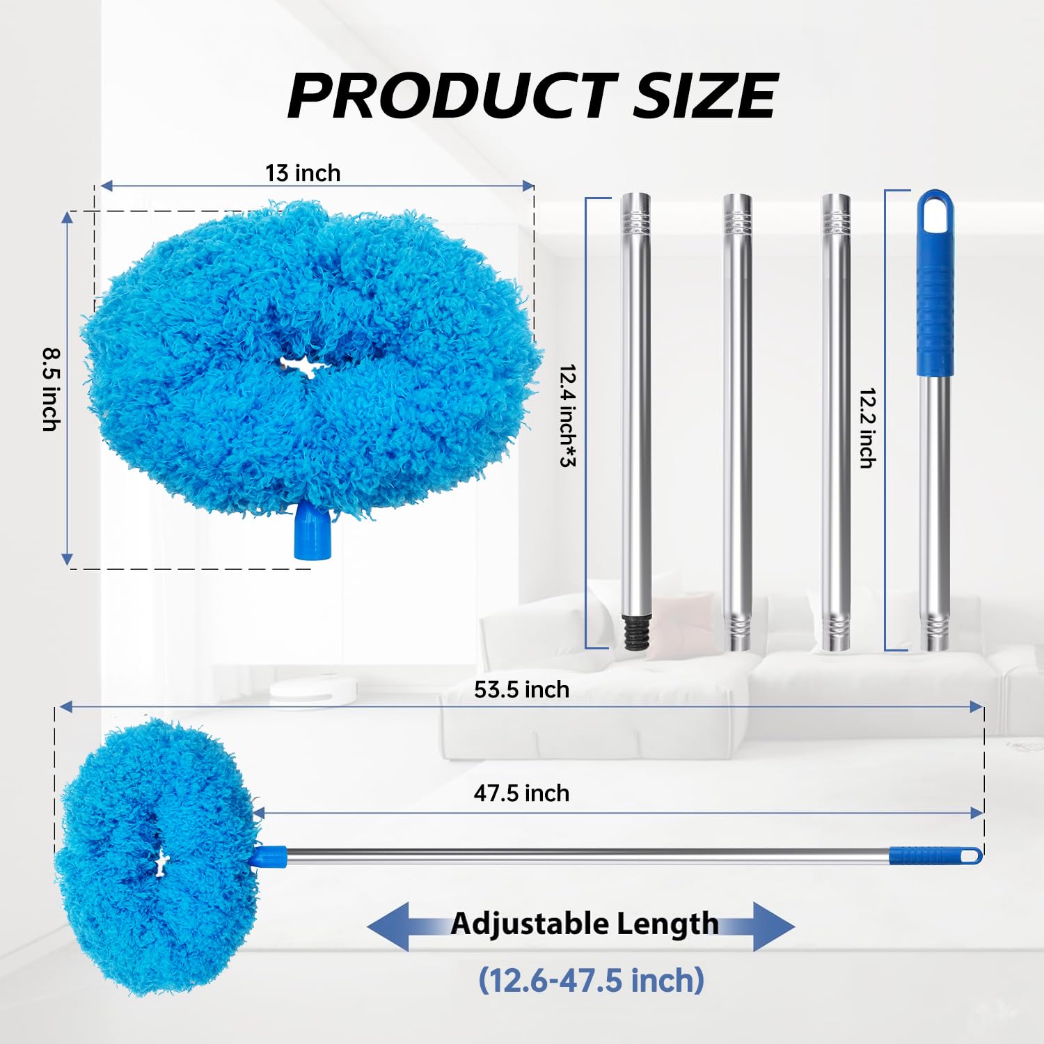 Extendable Feather Duster for Home Cleaning