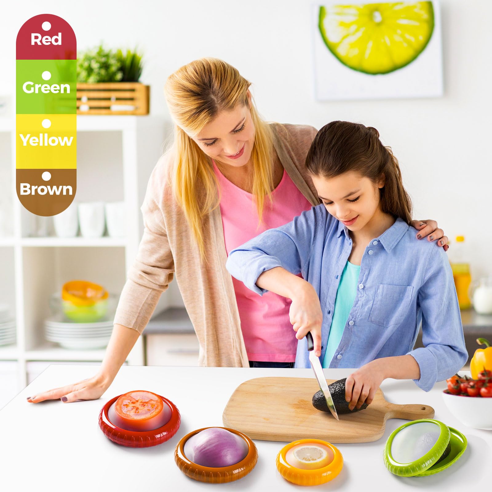 4PCS Silicone Fruit Storage Containers Set