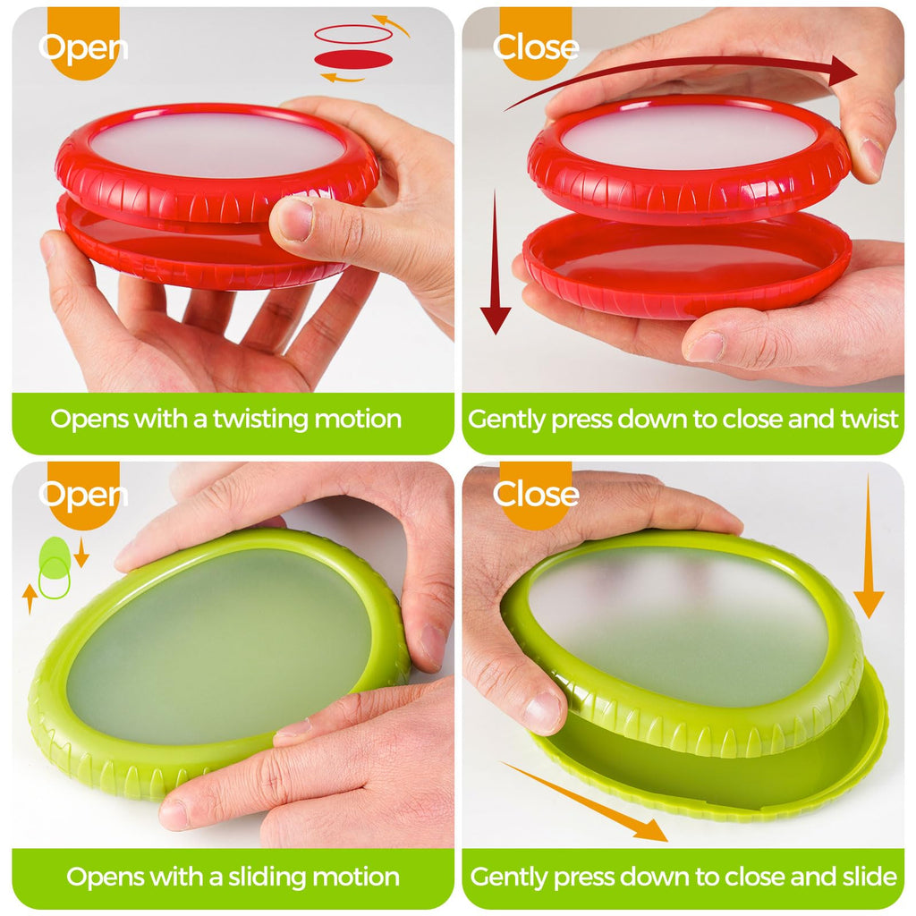 4PCS Silicone Fruit Storage Containers Set