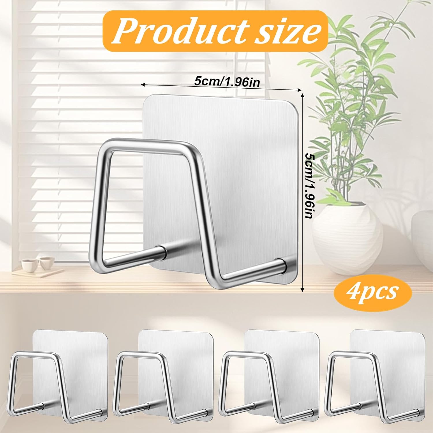 Stainless Steel Sponge Holder for Kitchen Sink (4PCS)