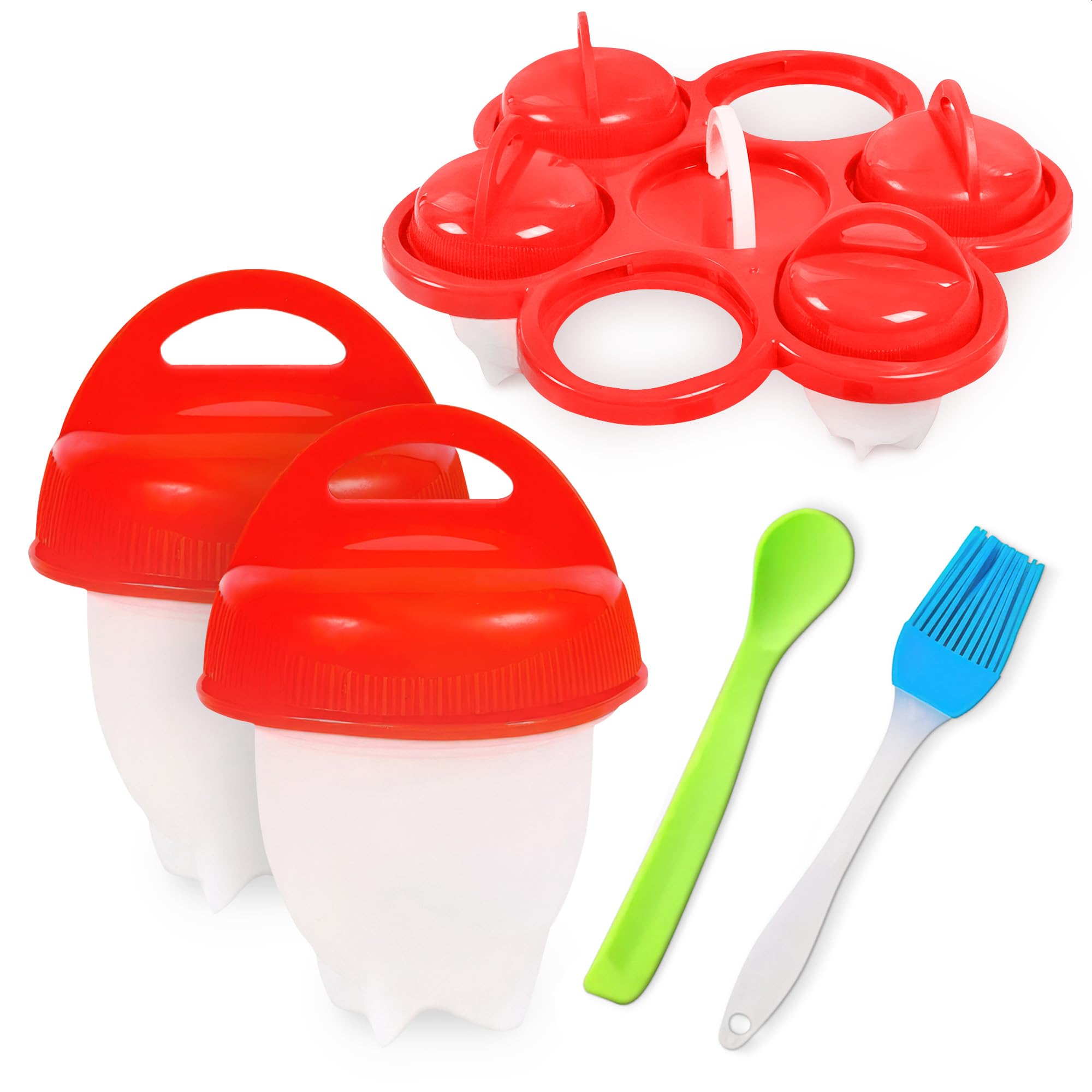 Silicone Egg Cooker Set for Hard Boiled Eggs