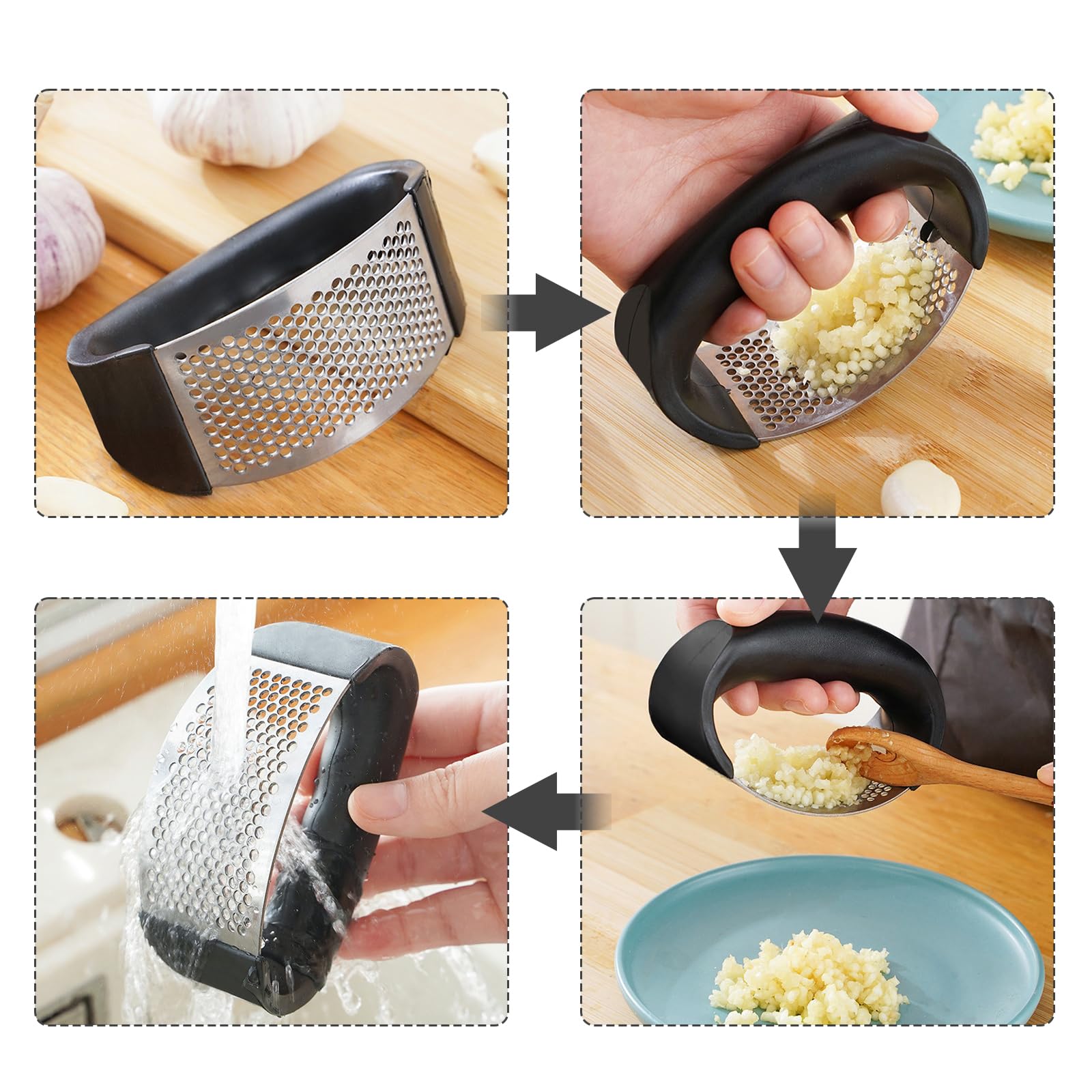 Durable Stainless Steel Garlic Mincer