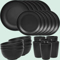 24PCS Unbreakable Dinnerware Set for 6, Plates & Bowls