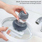Kitchen Soap Dispensing Palm Brush 2PCS