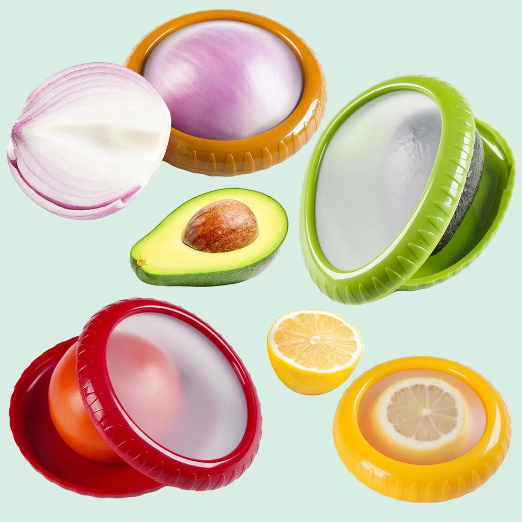 4PCS Silicone Fruit Storage Containers Set