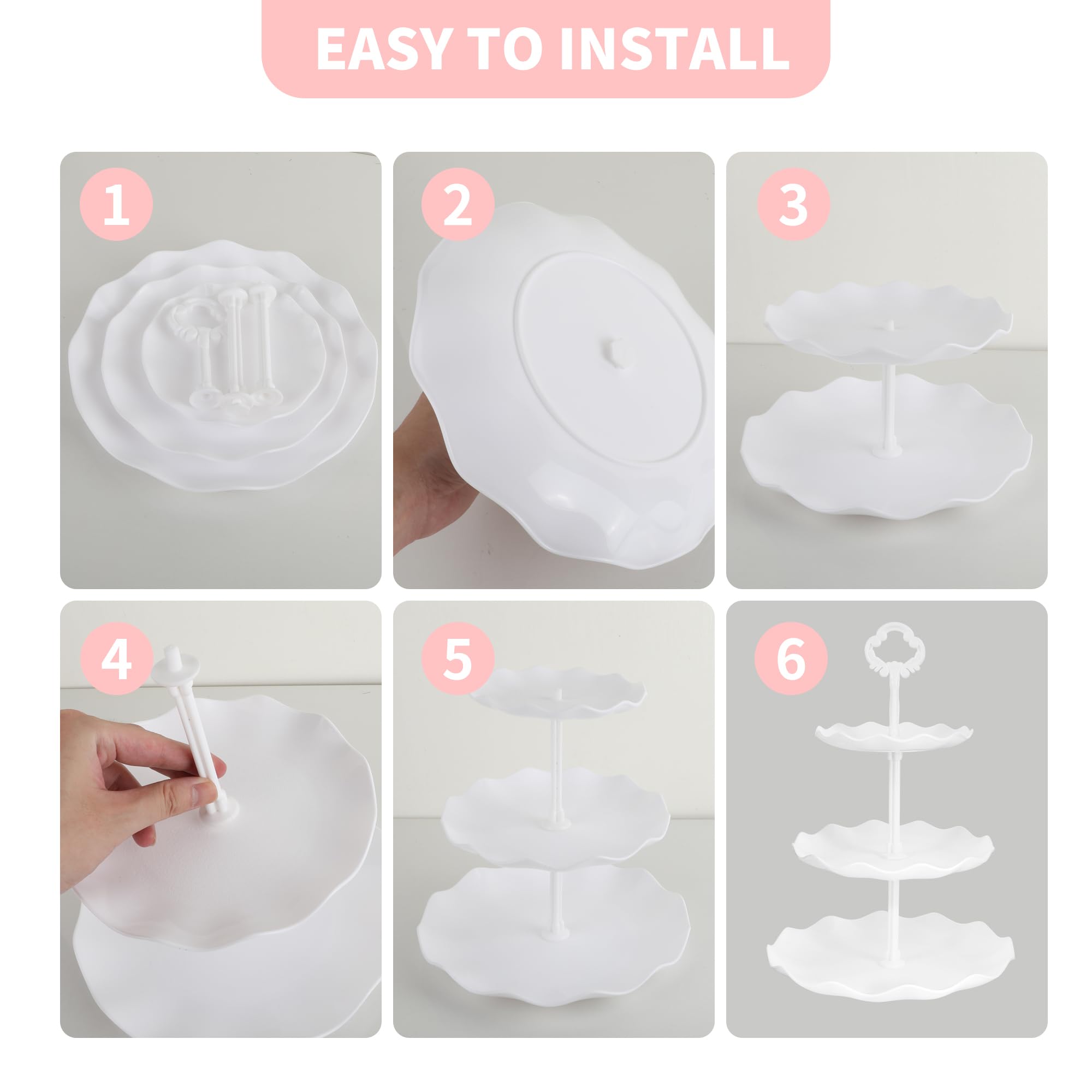6PCS Dessert Table Display & Cupcake Stand Set
