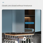 Stainless Steel Hanging Kitchen Storage Rack with Hooks