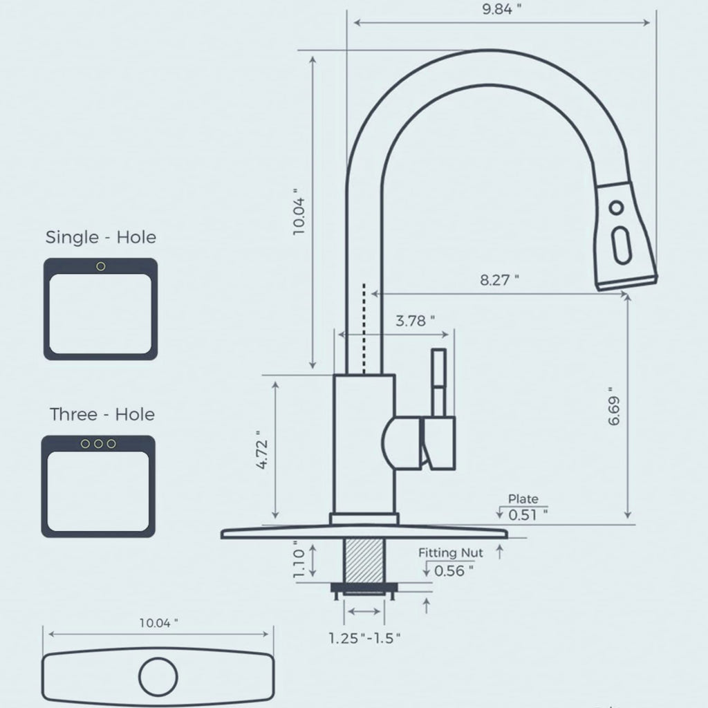Kitchen Faucets with Pull Down Sprayer