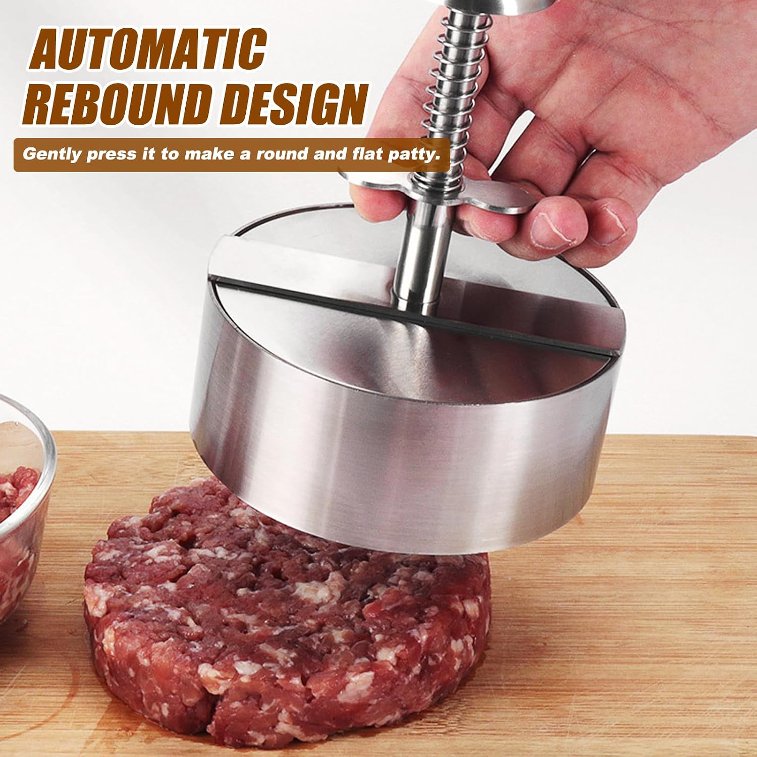 Stainless Steel Burger Press