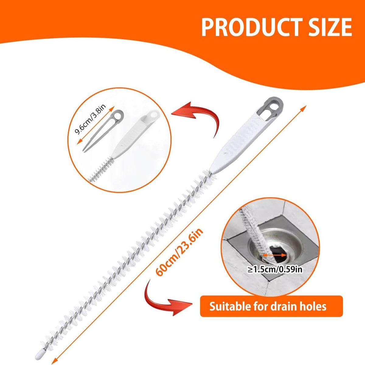 Flexible Drain Cleaning Brush