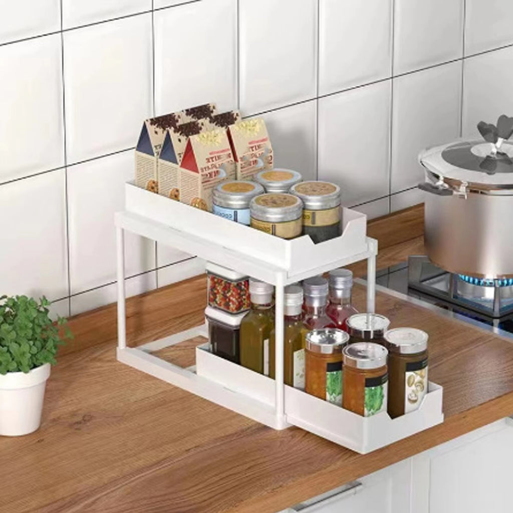Double Layer Pull-Out Under Sink Storage Organizer