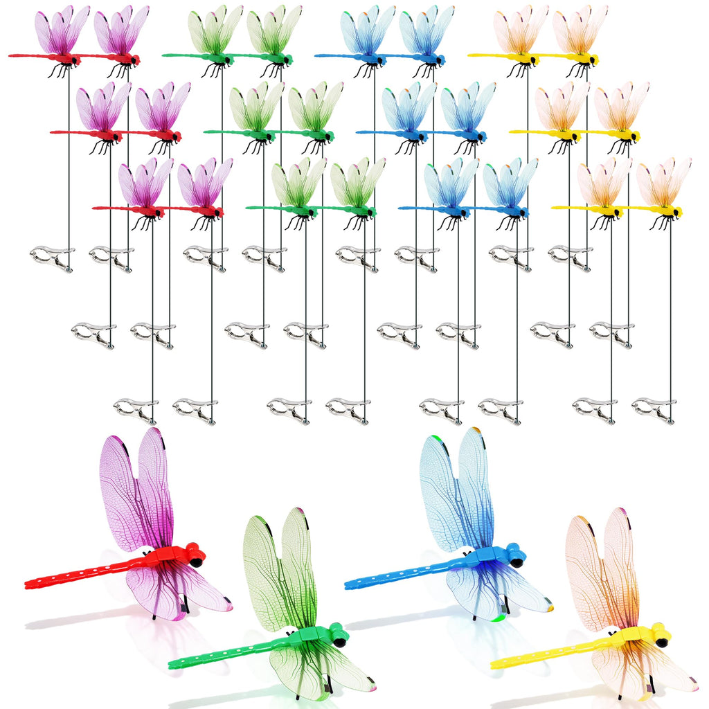 12PCS Dragonfly Garden Clips & Stakes