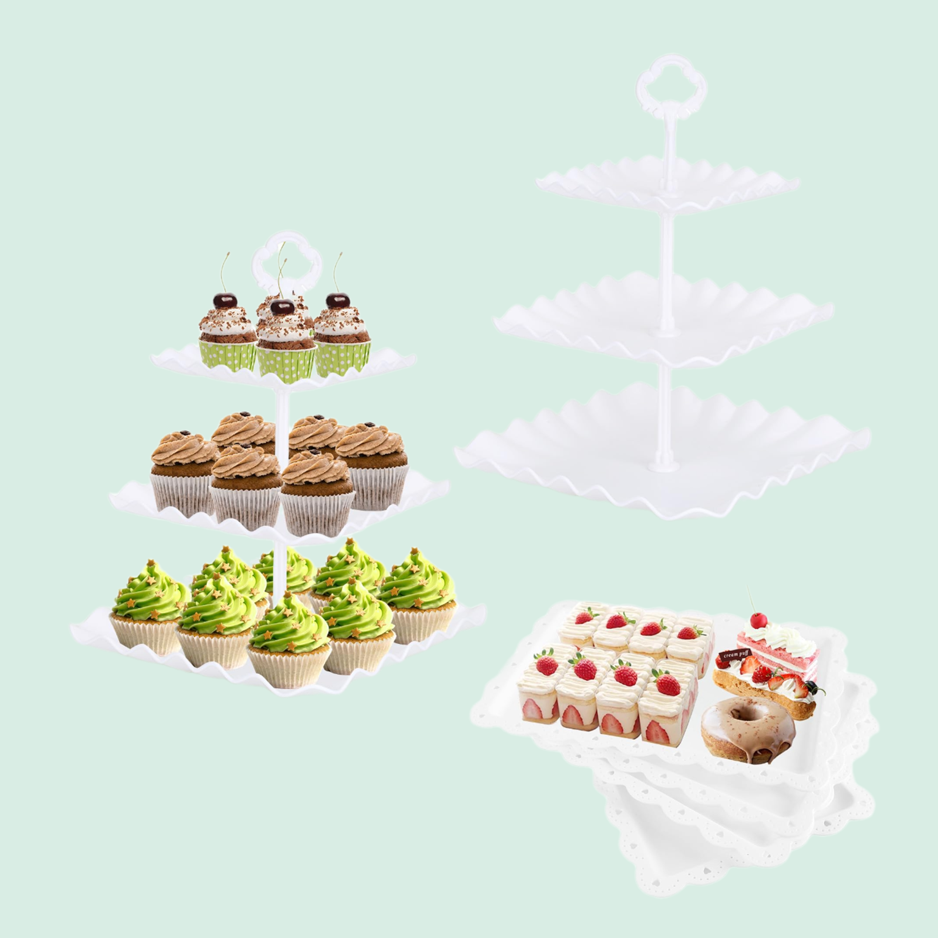 6PCS Dessert Table Display & Cupcake Stand Set