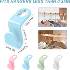 Space-Saving Clothes Hanger Connector Hooks
