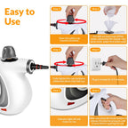 Handheld Pressurized Steam Cleaner with 12 pcs Accessories