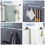 Self Adhesive No Drill Adjustable Curtain Rod Holder Hooks 8PCS