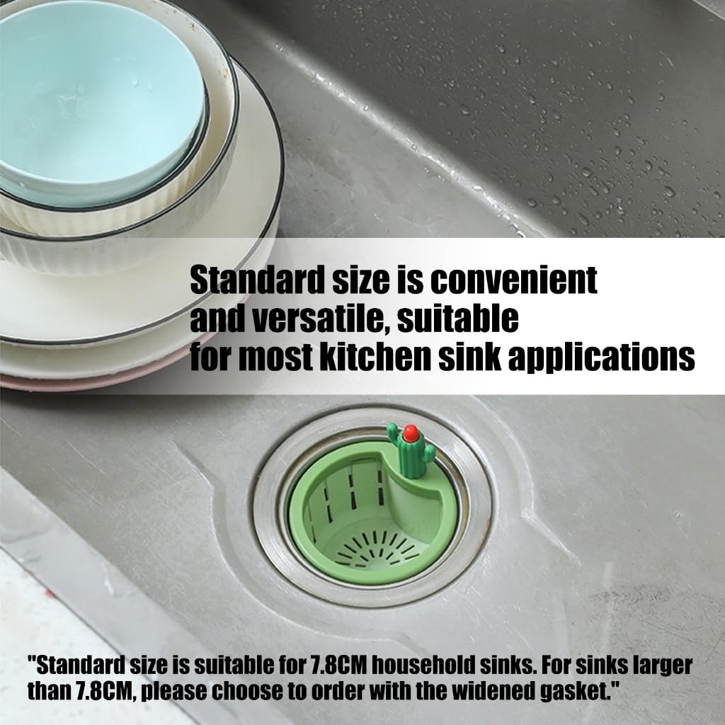 2PCS Cactus Kitchen Sink Drain Strainer Basket