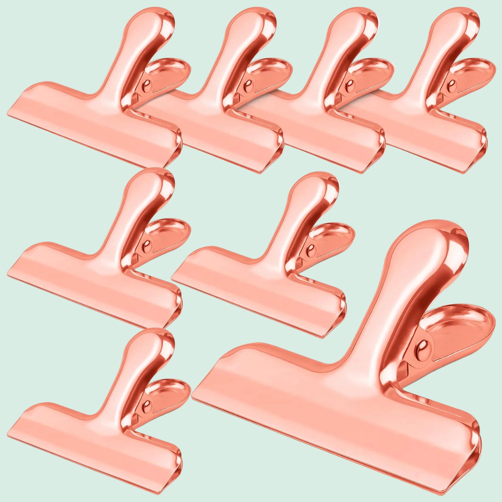 8PCS Stainless Steel Chip Bag Clips Airtight Food Sealing Clips