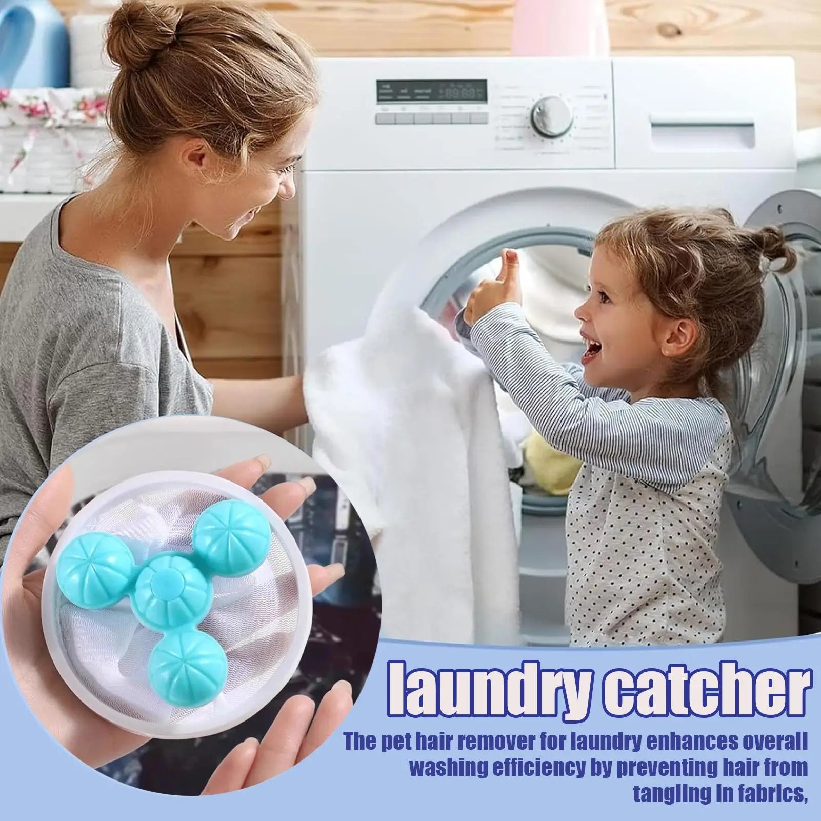 Reusable Washing Machine Lint Filter Bag (3pcs)