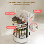 2 Tier Rotating Spice Rack with Paper Towel Holder