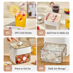 Grid Ice Cube Tray with Lid & Bin