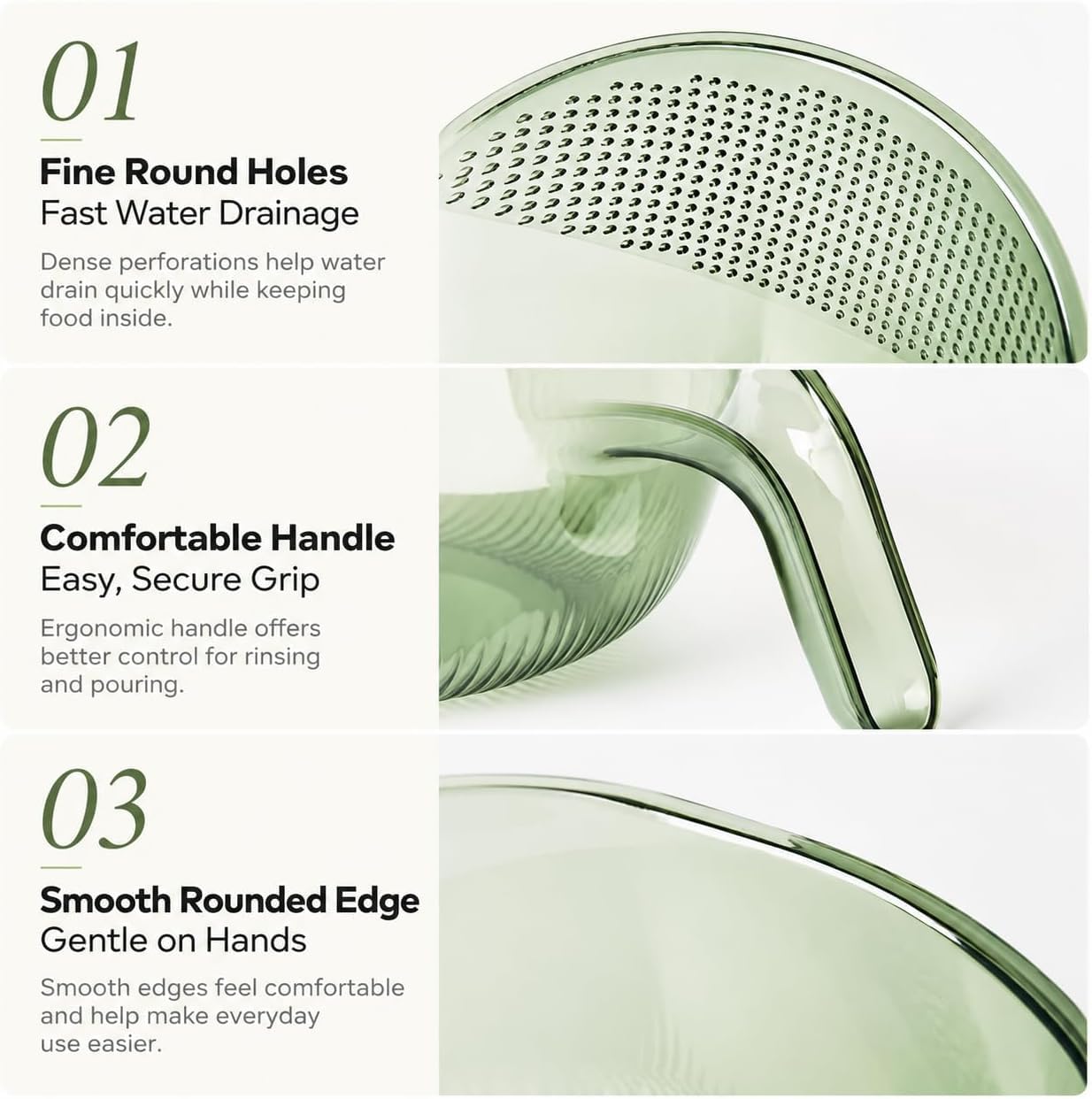 Acrylic Rice Washing & Drain Basket
