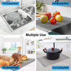 Stainless Steel Roll-Up Dish Drying Rack