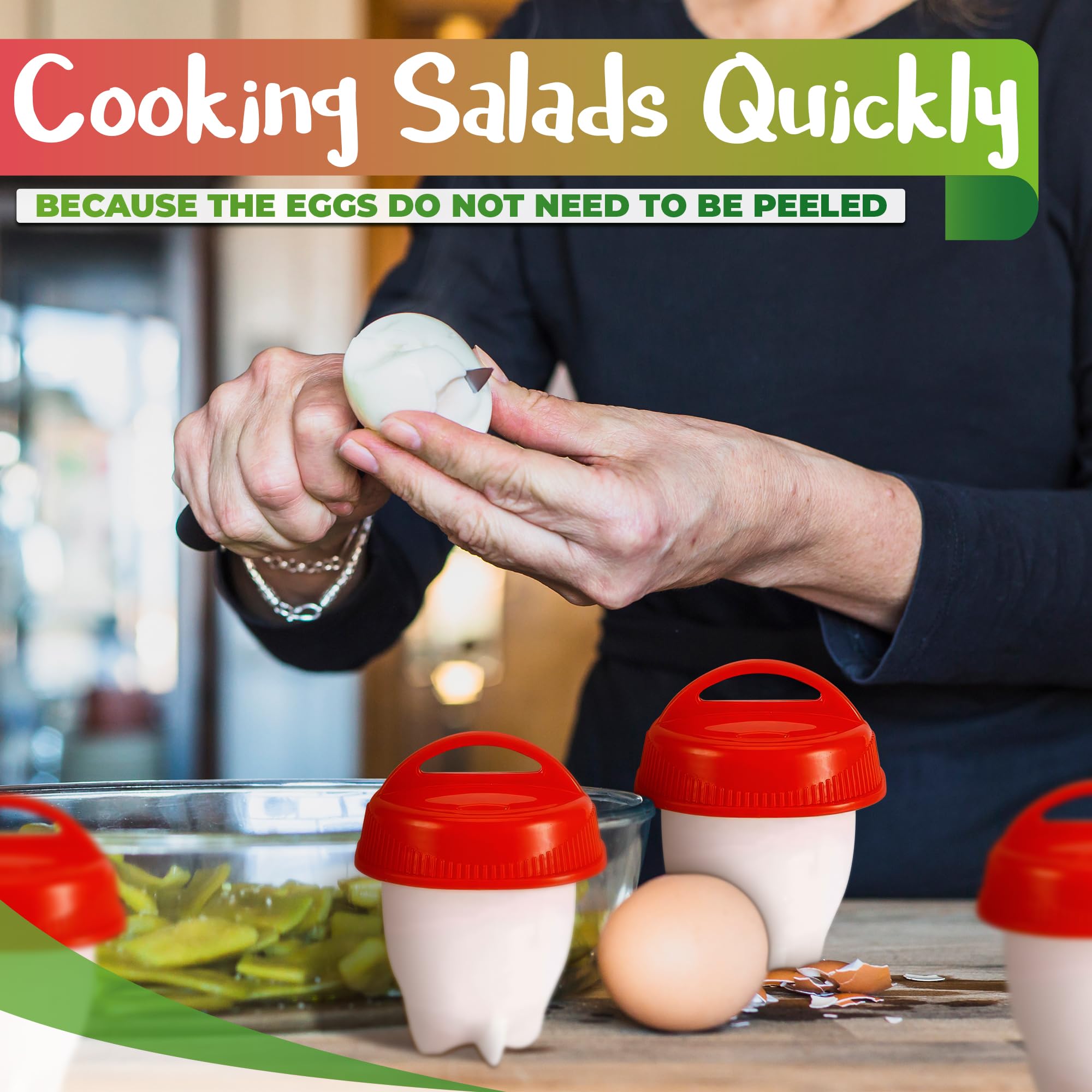 Silicone Egg Cooker Set for Hard Boiled Eggs