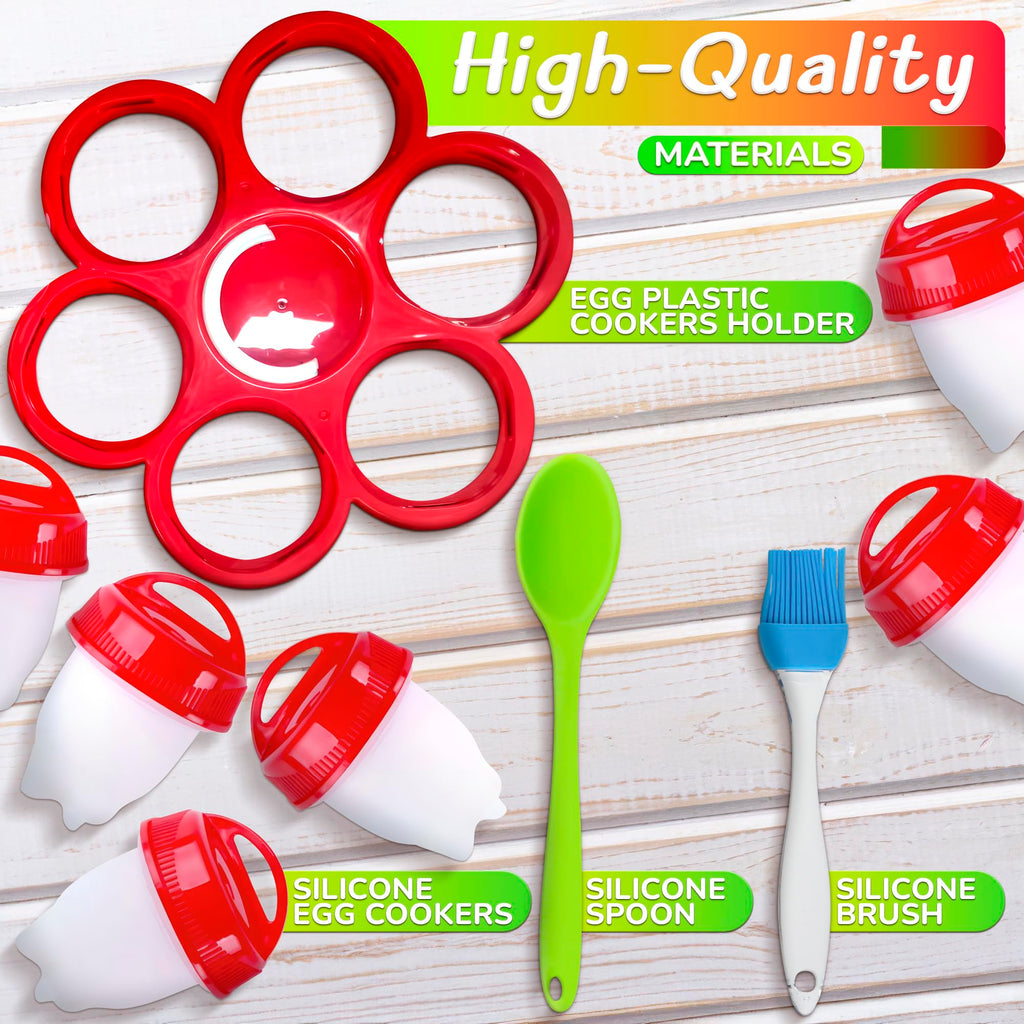 Silicone Egg Cooker Set for Hard Boiled Eggs