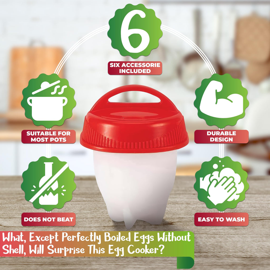 Silicone Egg Cooker Set for Hard Boiled Eggs