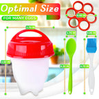 Silicone Egg Cooker Set for Hard Boiled Eggs