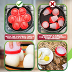 Silicone Egg Cooker Set for Hard Boiled Eggs