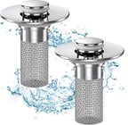 2-Pack Bathroom Sink Stopper & Hair Catcher