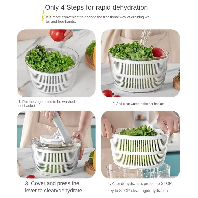 3L Salad Spinner Vegetable Washer & Dryer