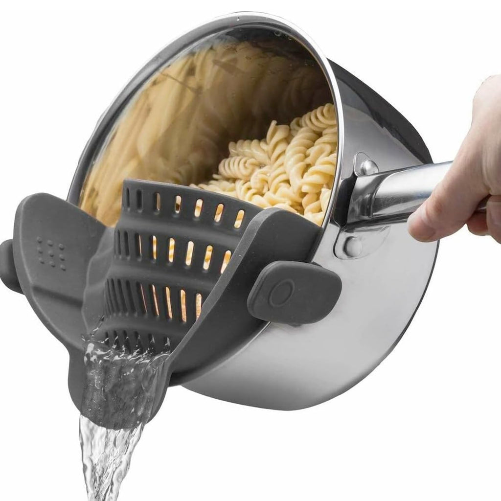 Silicone Pasta Strainer Clip-On for Pots and Pans