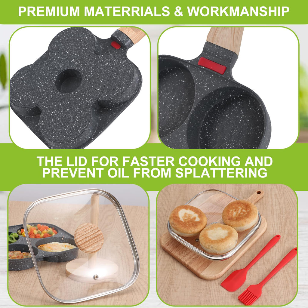 4-Cup Nonstick Egg Frying Pan