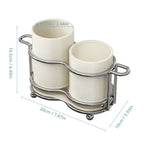 Stainless Steel Utensil Holder with Drain Tray
