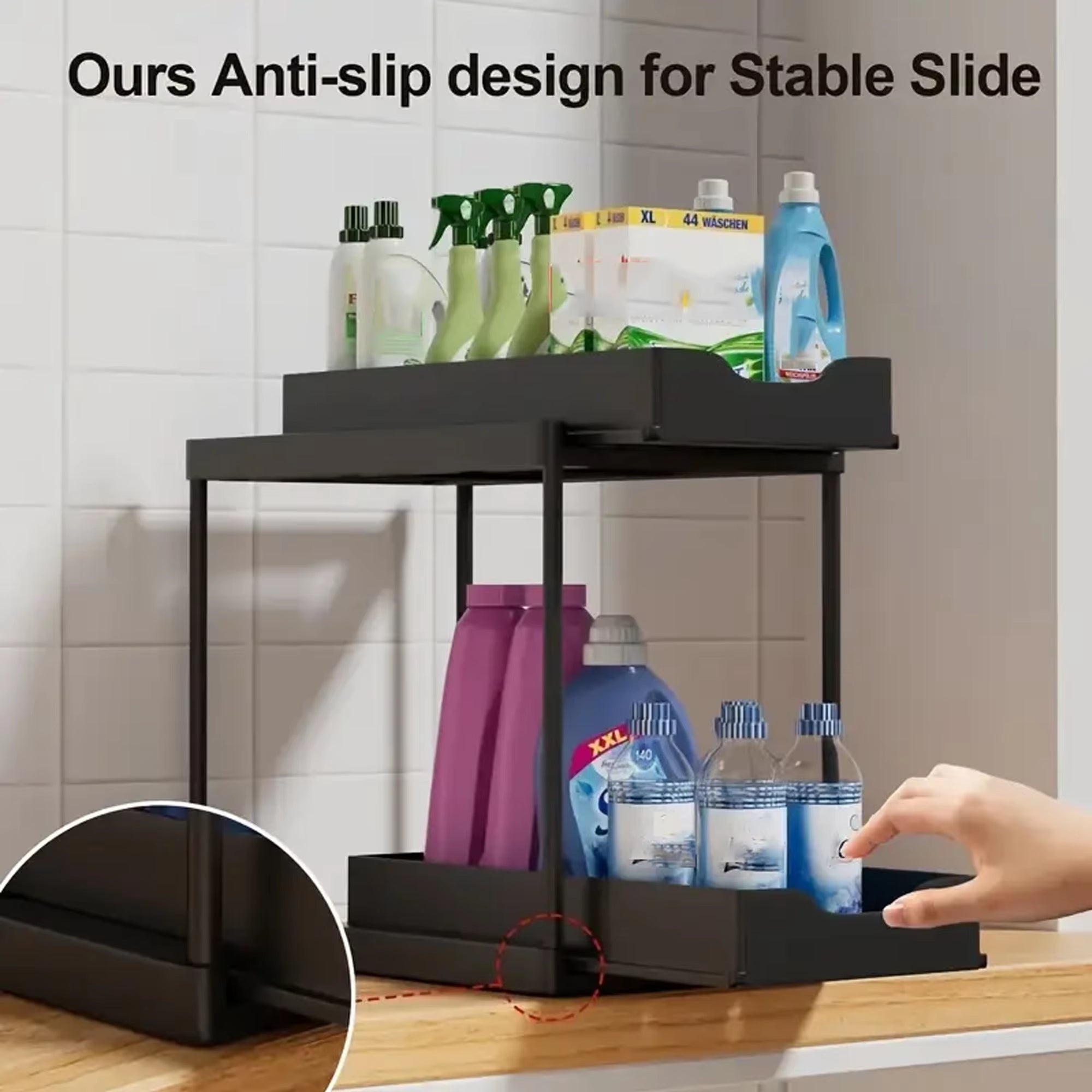 Double Layer Pull-Out Under Sink Storage Organizer