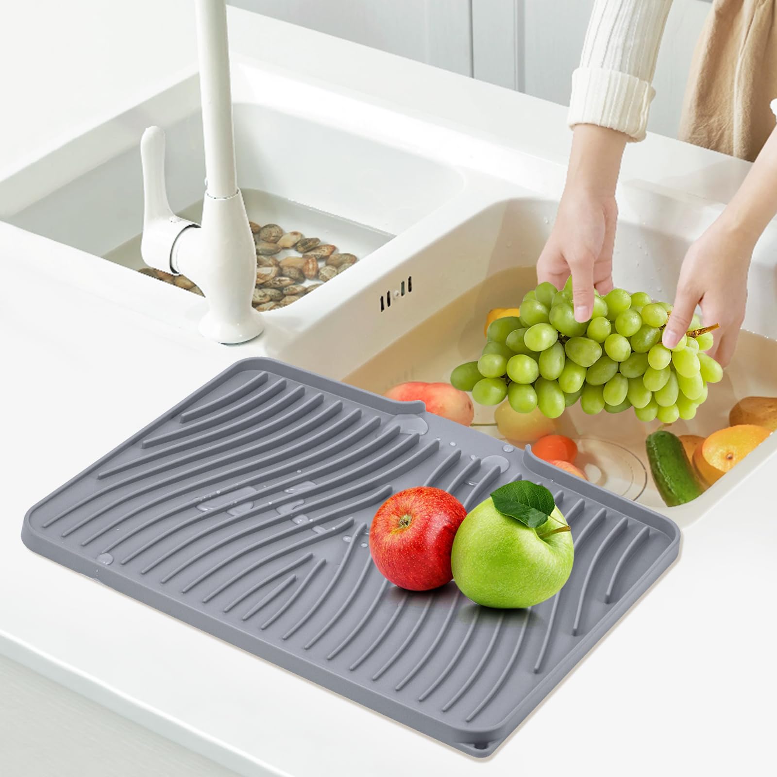 Silicone Dish Drying Mat for Kitchen Counter