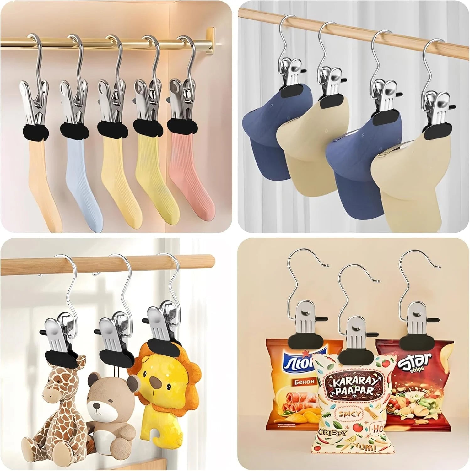 Hook Hangers Clothes Hanger Clips for Closet