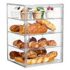4-Tier Acrylic Bakery Display Case Bread Storage Box